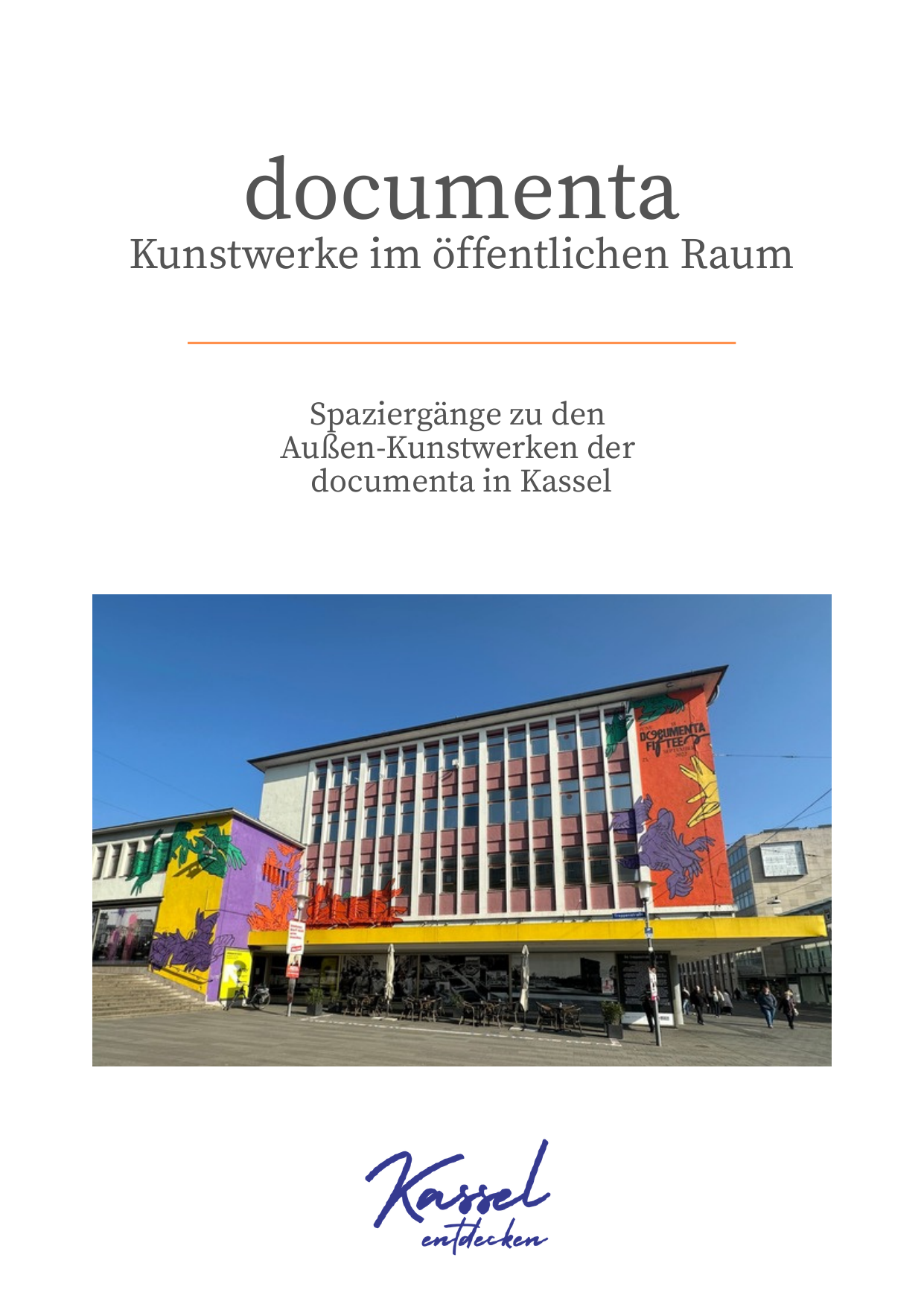 Titelseite des Documenta-Guides: documenta Kunstwerke im öffentlichen Raum