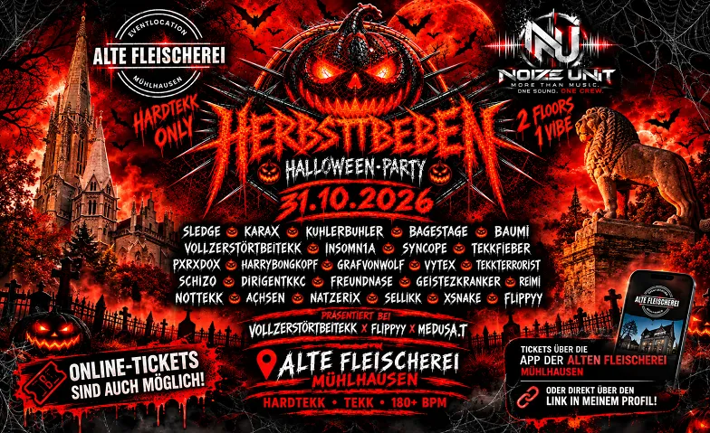 HERBSTTBEBEN– HALLOWEEN PARTY Mühlhausen 31.10.2026